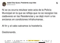 Lo que oculta Isabel Díaz Ayuso en las residencias