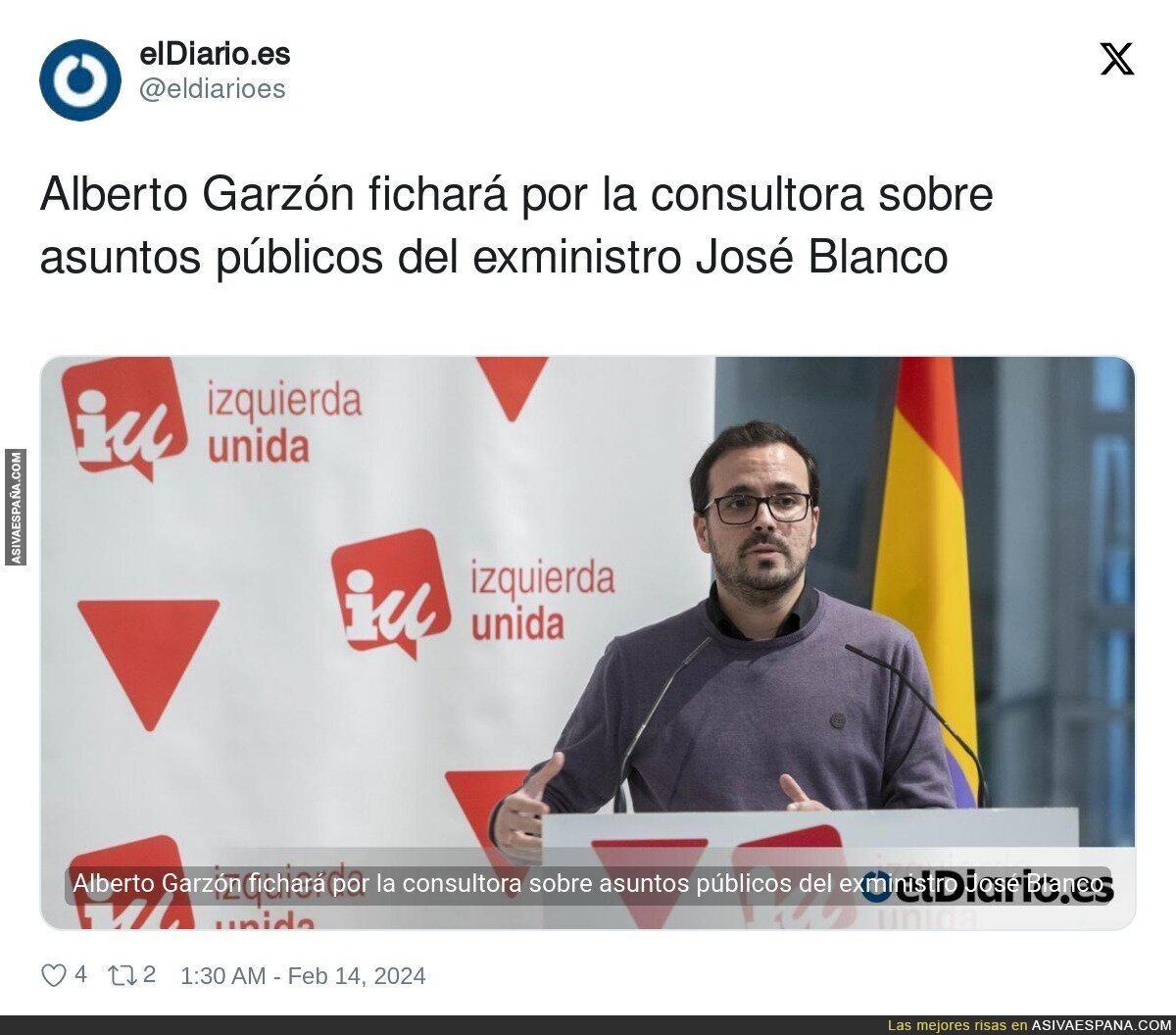 Ay, las puertas giratorias llegaron a Alberto Garzón