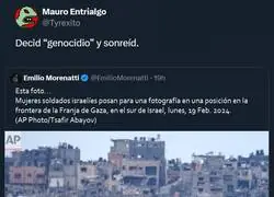 La aniquilación de la población de Gaza celebrado con un selfie