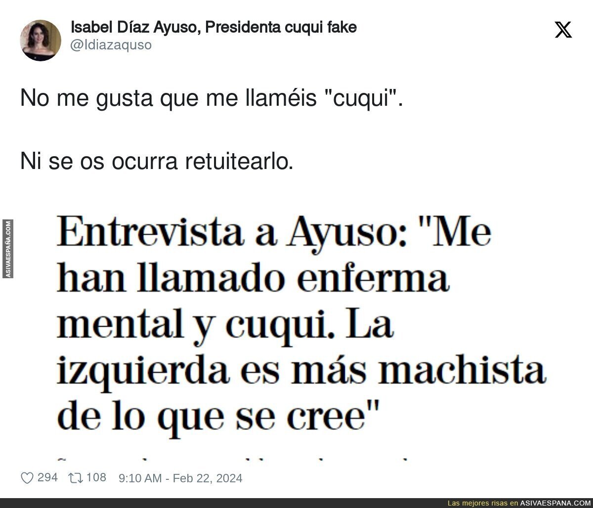 Isabel Díaz Ayuso es cuqui