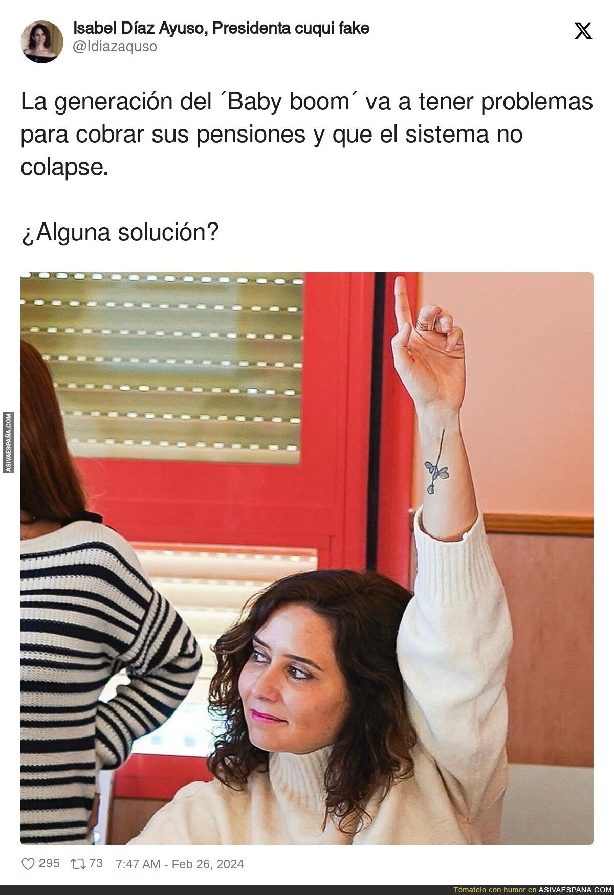 Ayuso sabe bien la solución