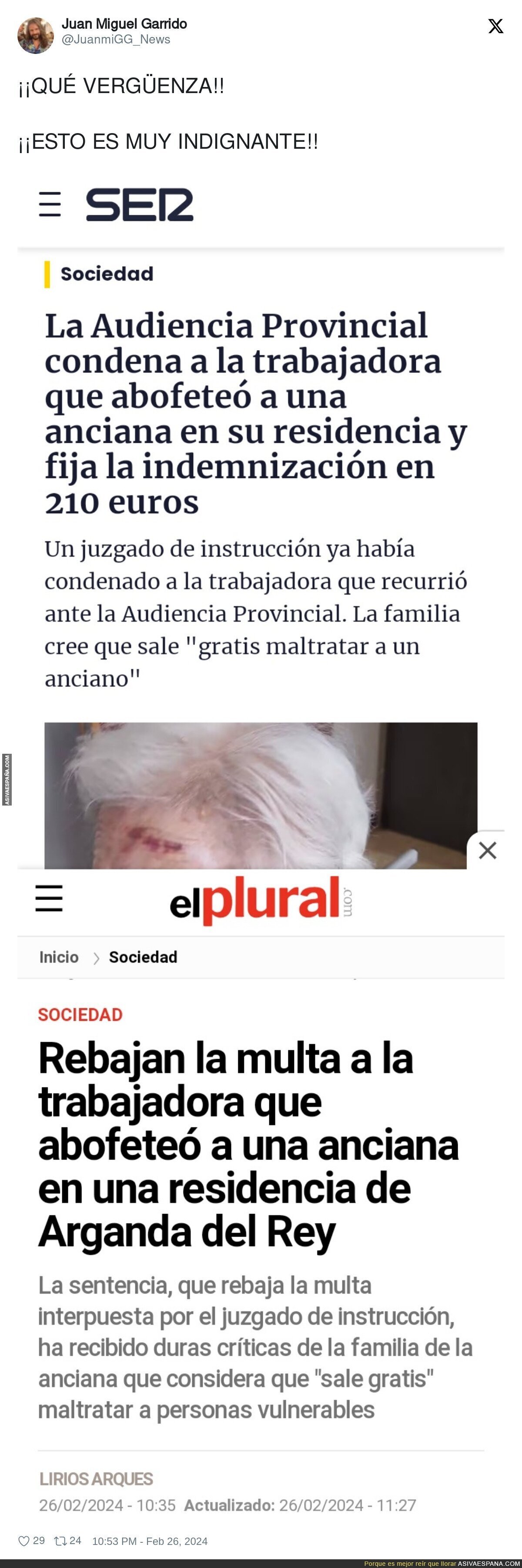 Polémica sentencia para una trabajadora que abofeteó a una anciana en una residencia