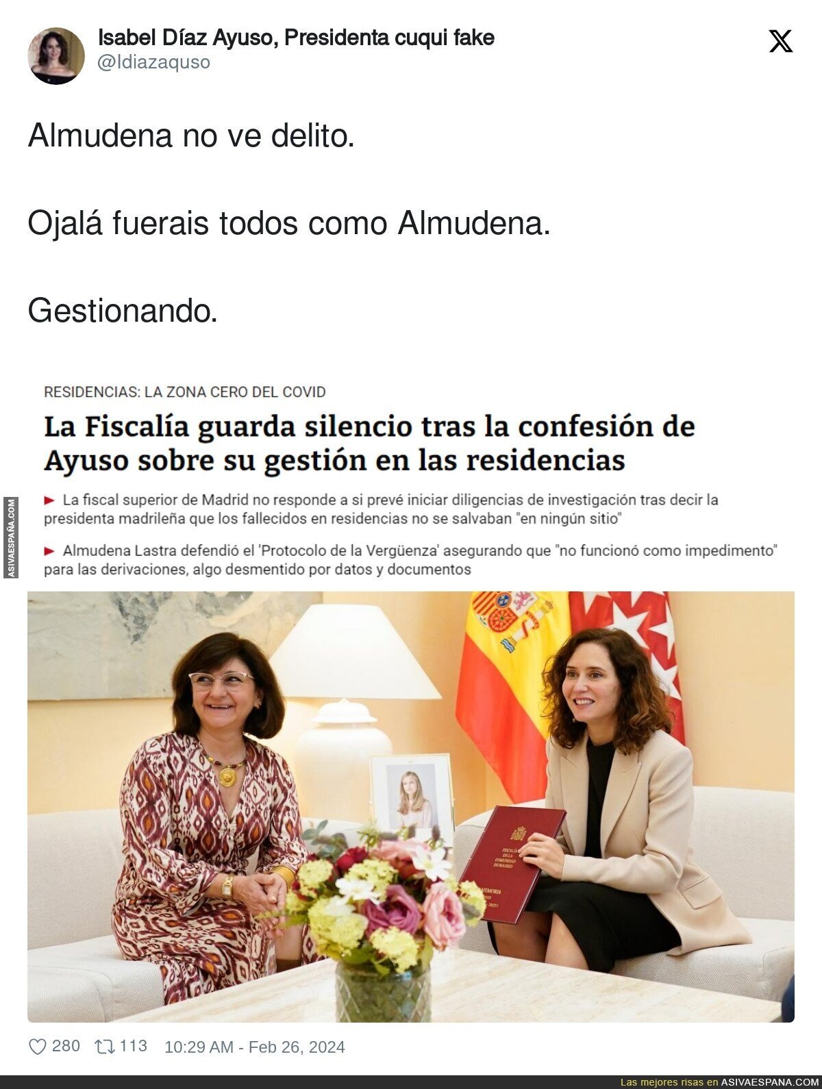 ¿Nada que decir sobre la gestión de Ayuso?