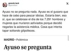 Ayuso es experta en desviar la atención