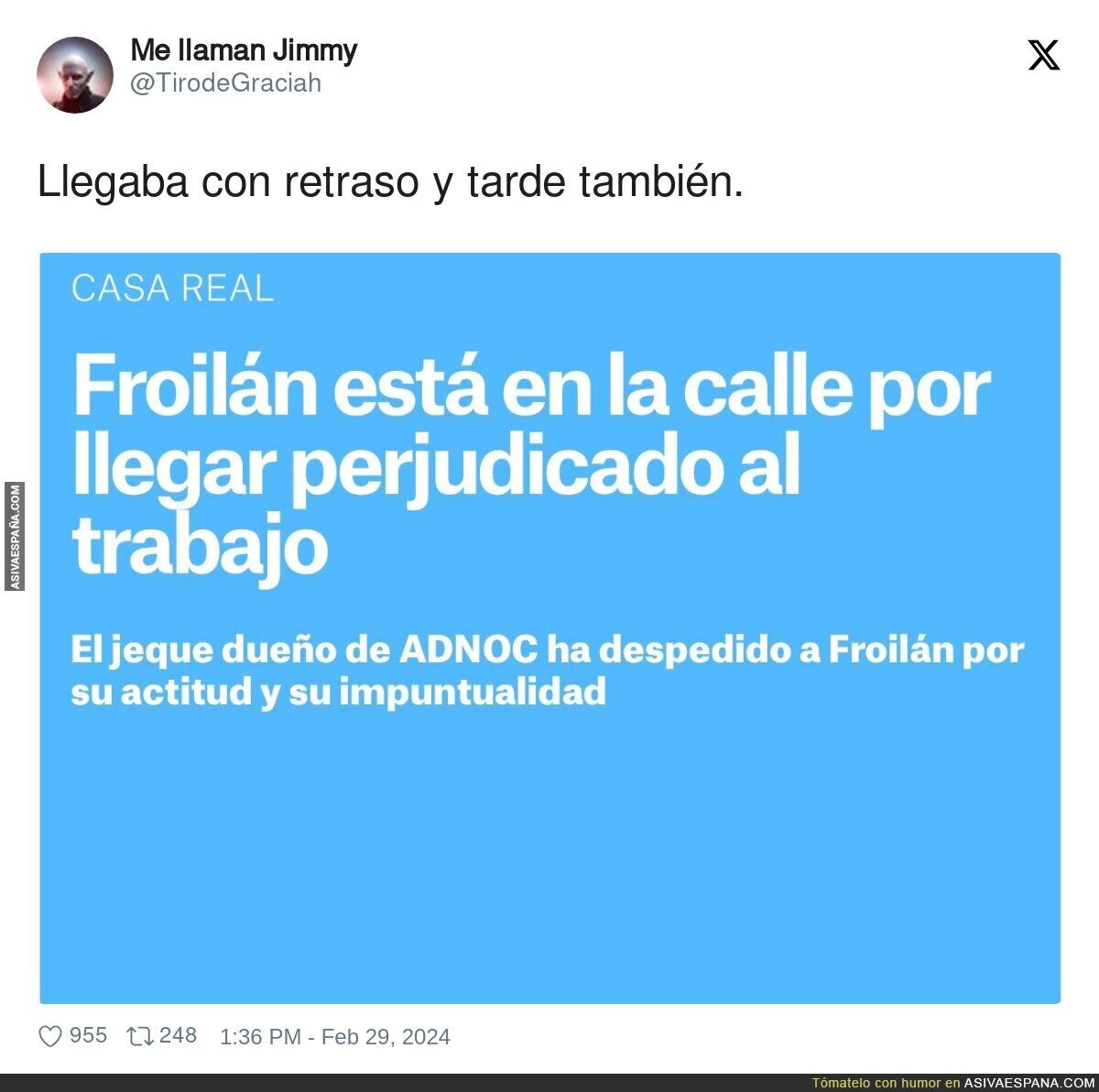 Malos tiempos para Froilán