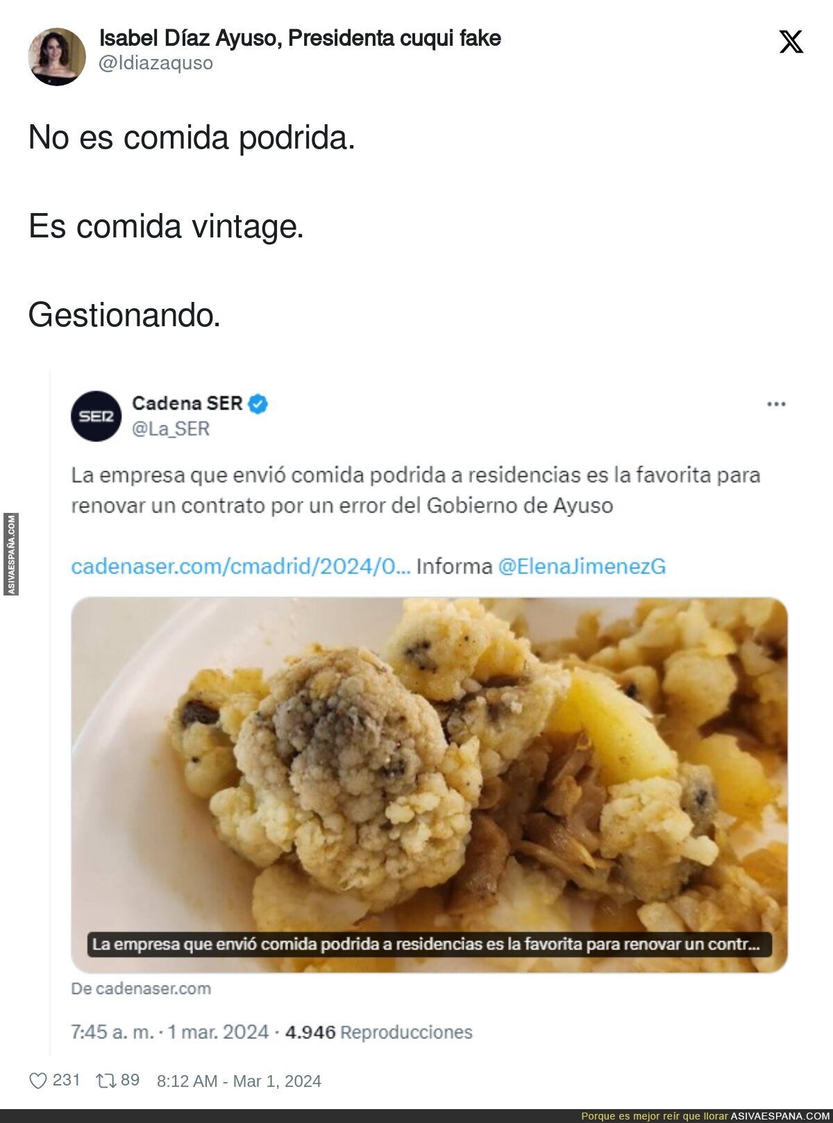 Madrid vuelve a las andadas con la comida