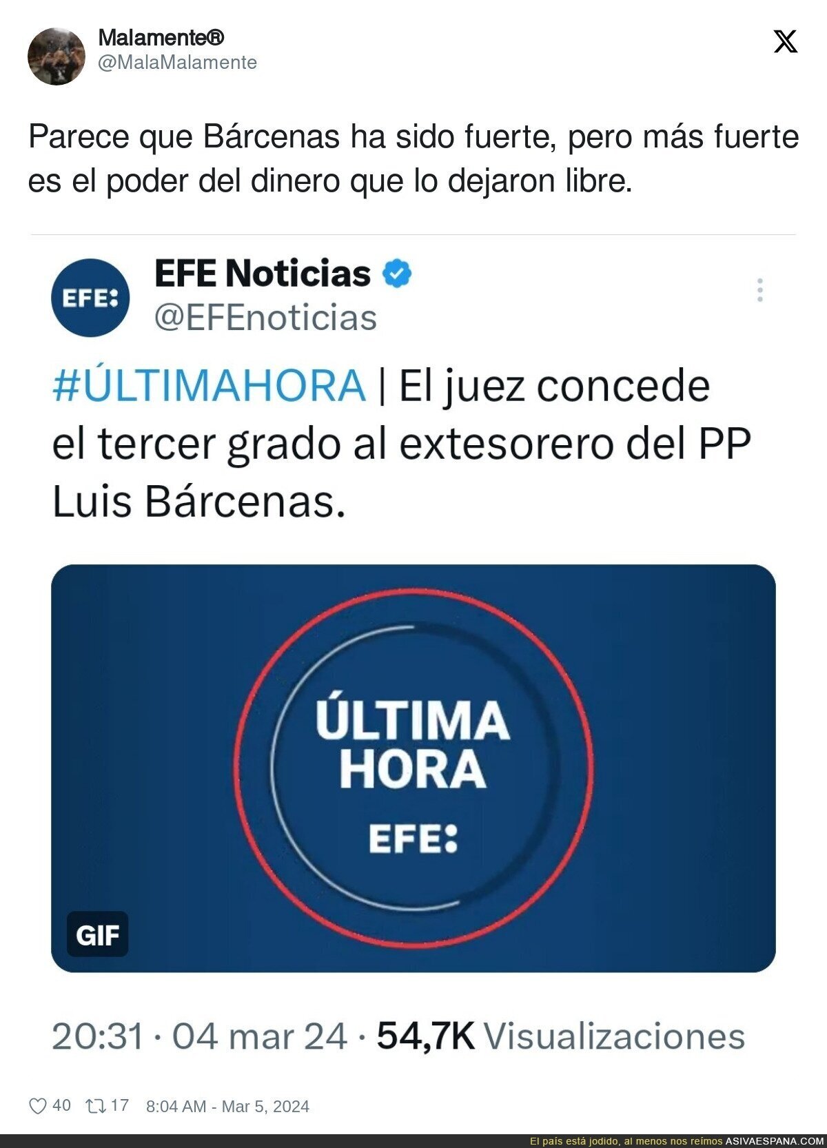 Todo sobre ruedas en la vida de Bárcenas