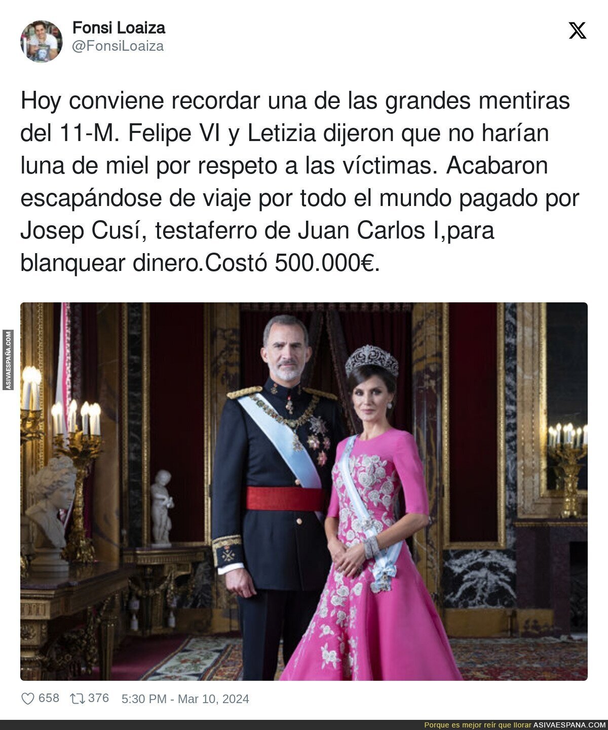 La gran mentira de la Casa Real