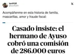 Enganchado a la telenovela y gran escándalo de Ayuso