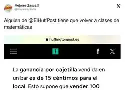 Alguien faltó a clase de matemáticas