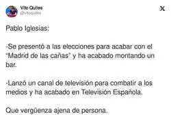 El cambio de rumbo de Pablo Iglesias