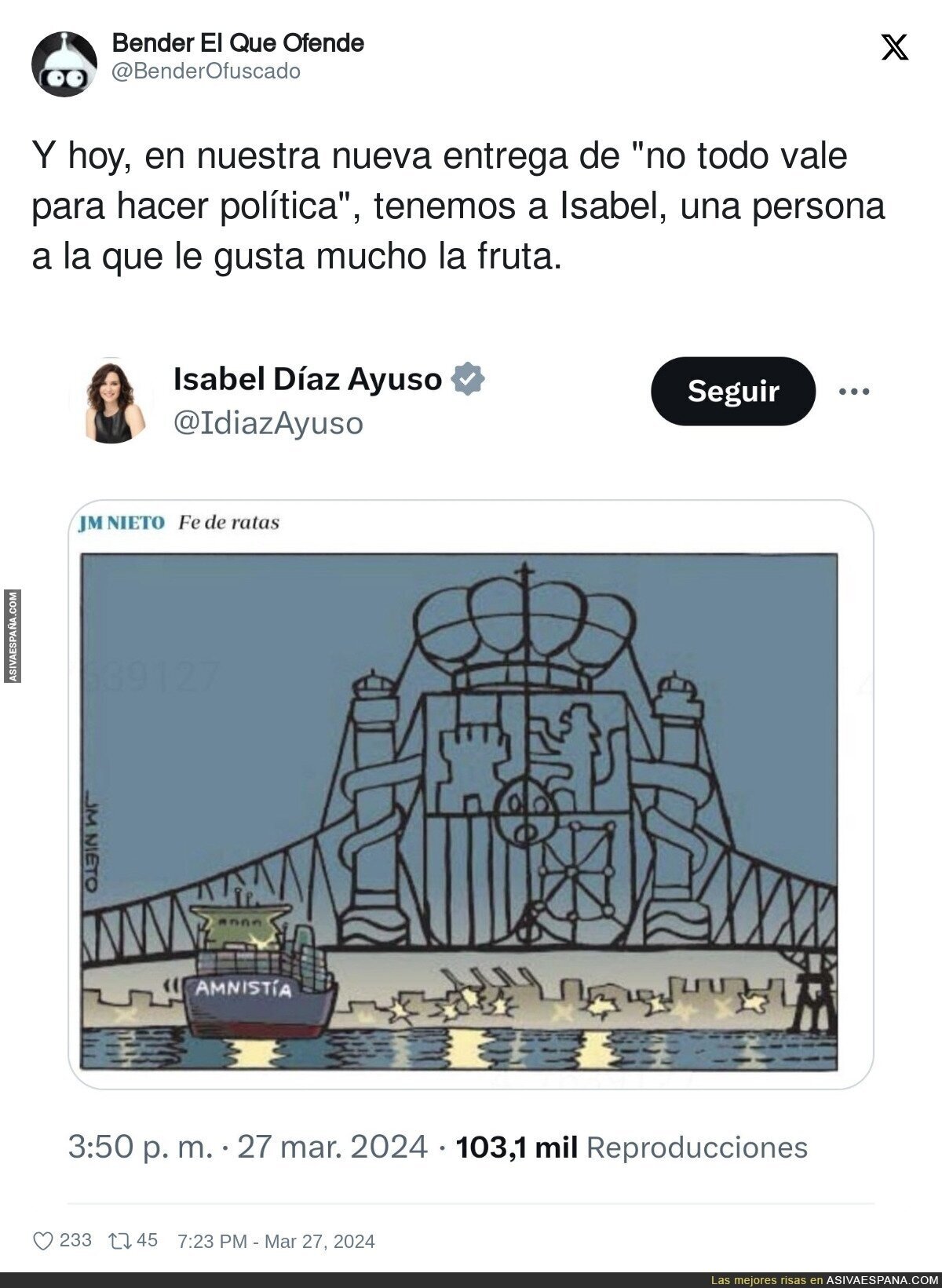 Isabel Díaz Ayuso no tiene escrúpulos