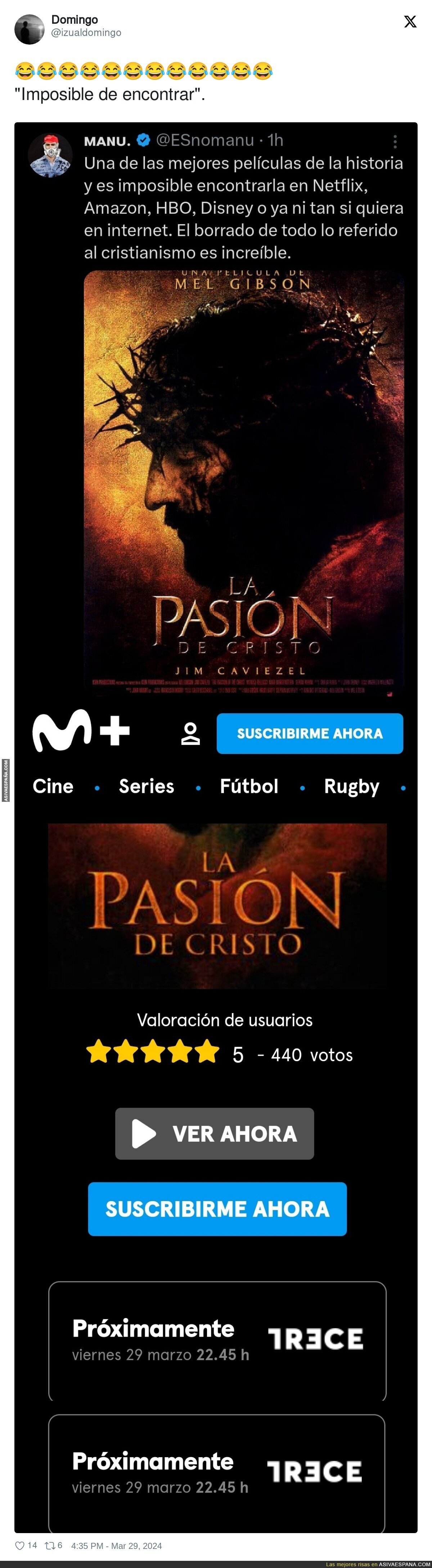 Una película no muy complicada de encontrar