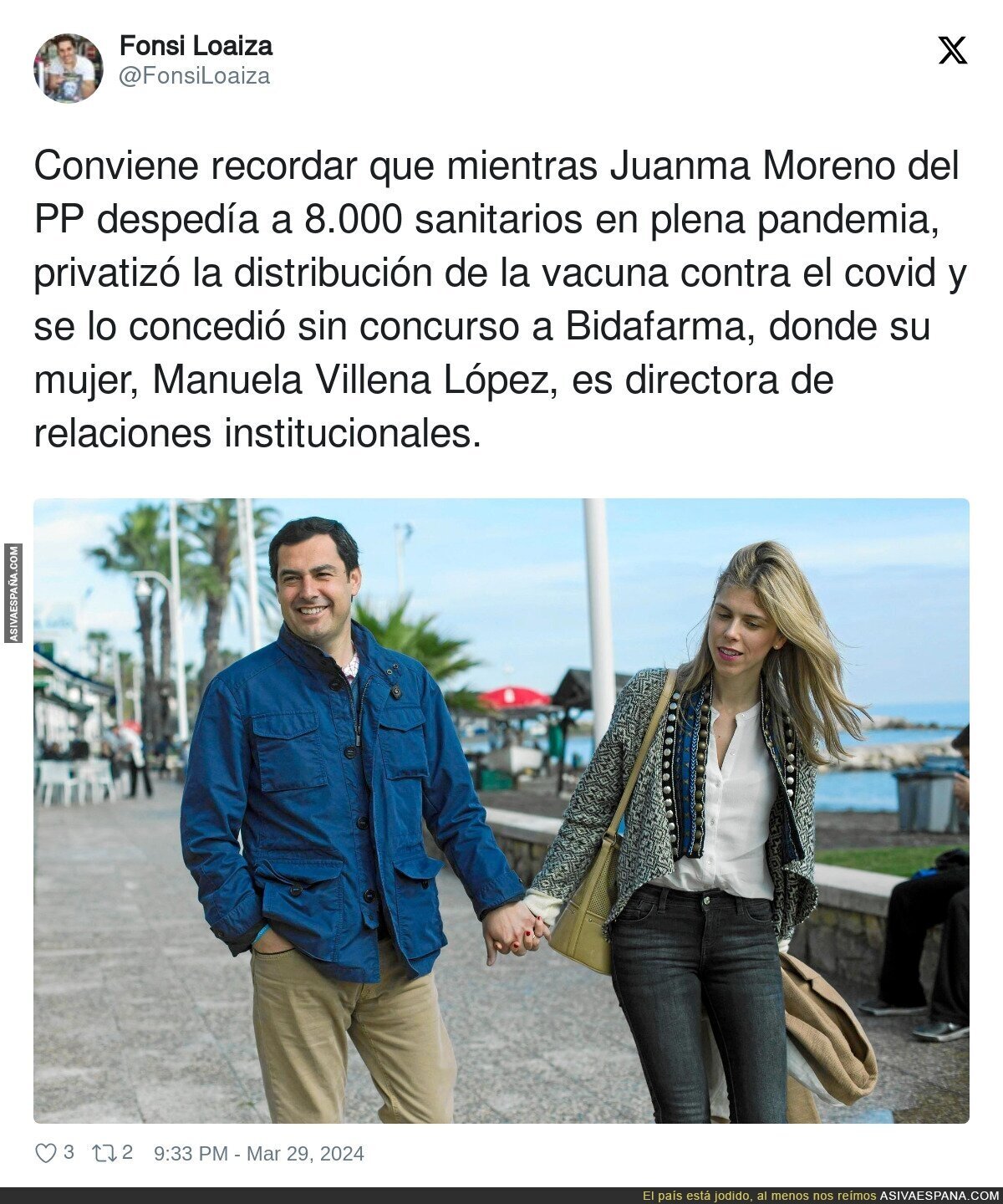 Los intereses de Juanma Moreno Bonilla y su pareja
