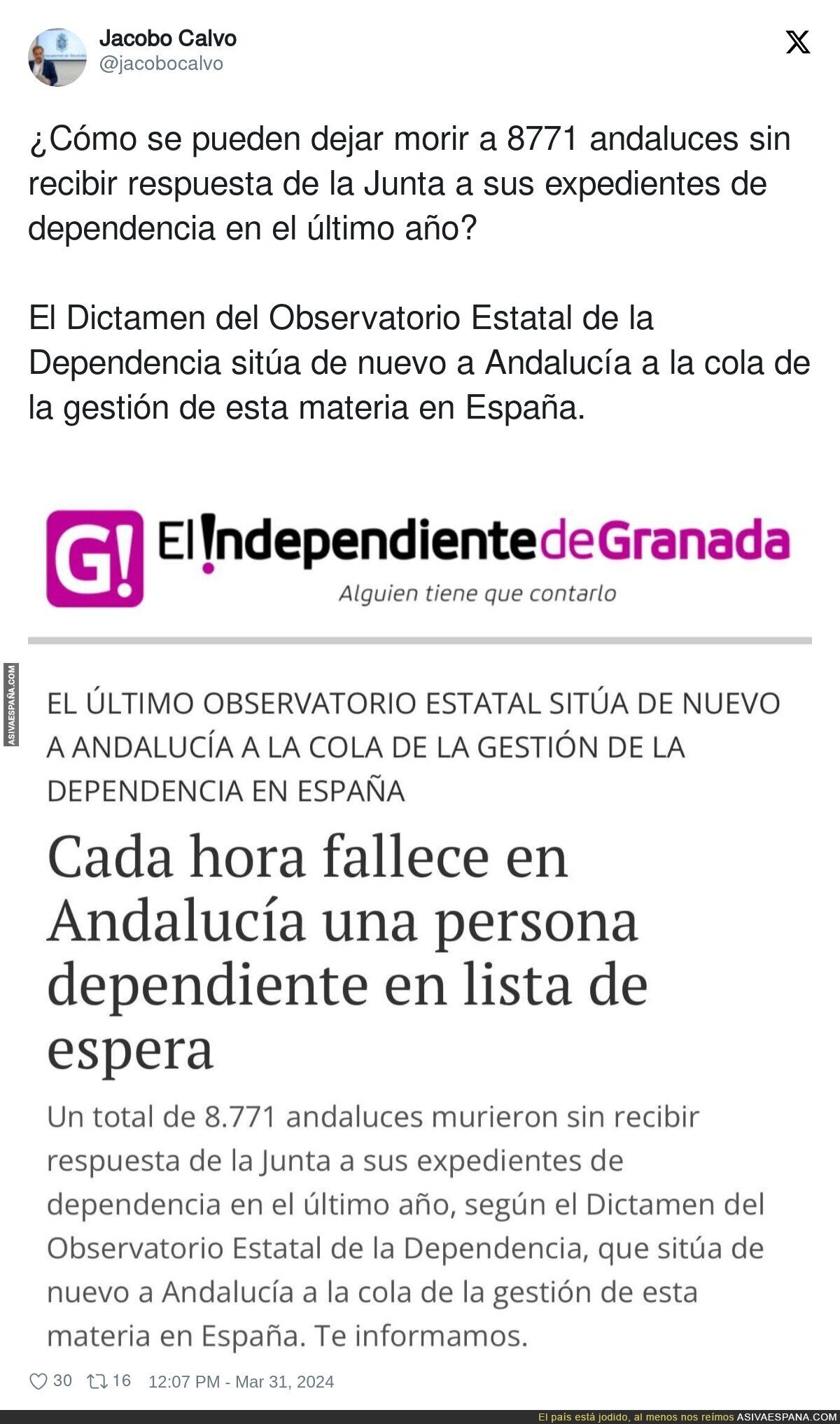 Es un cachondeo la sanidad en Andalucía