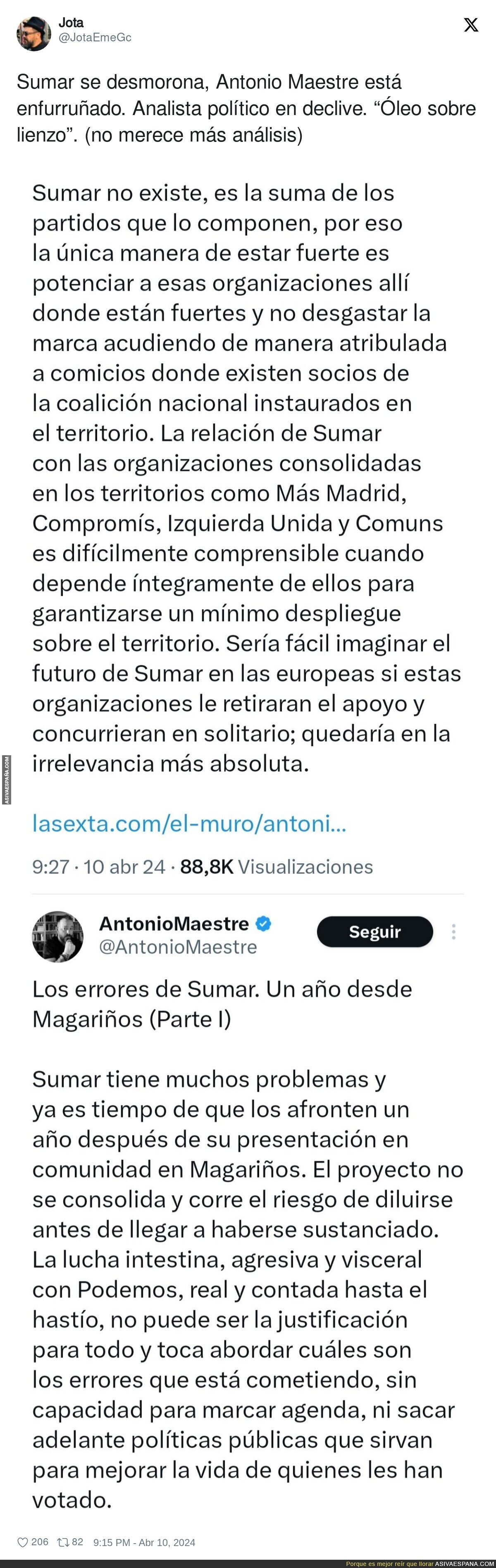 Sumar está destinada al fracaso