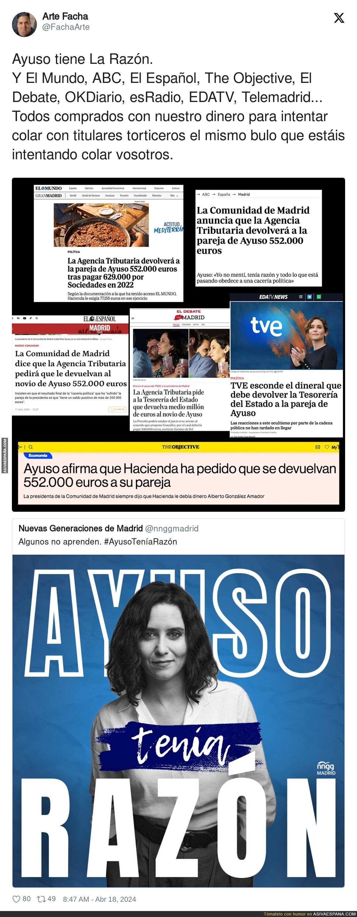 La prensa al servicio de Ayuso