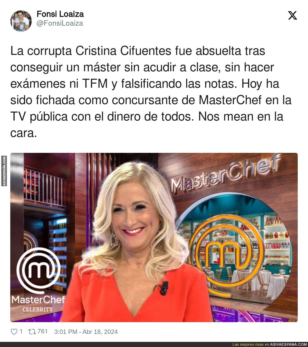 Todos los escándalos de Cristina Cifuente tienen premio