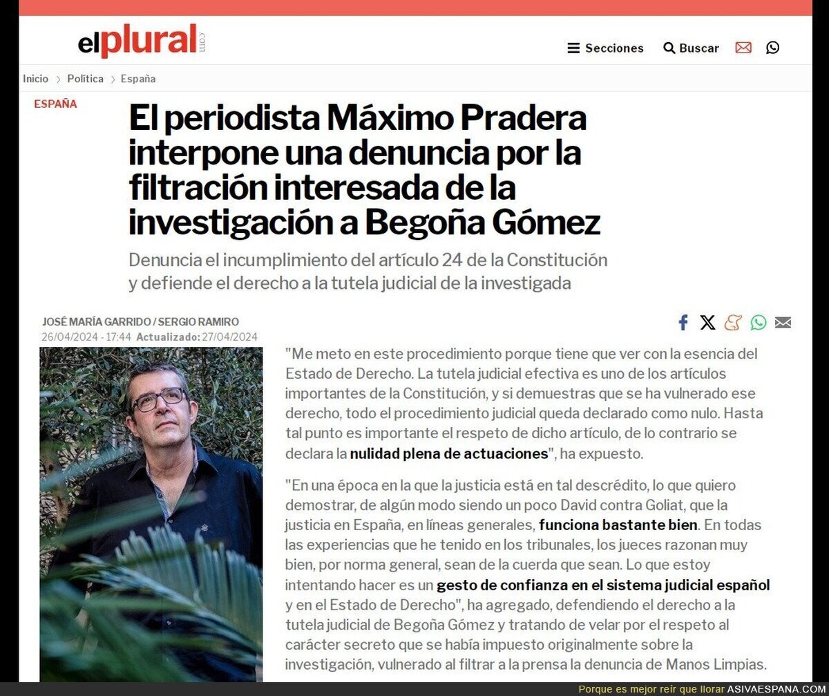 Y porqué no? ...si se admite una denuncia con recortes de prensa fakes