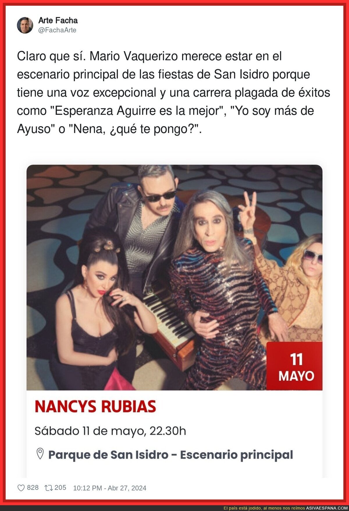 ¿A quién le gusta Nancys Rubias para ponerlo en un escenario principal?