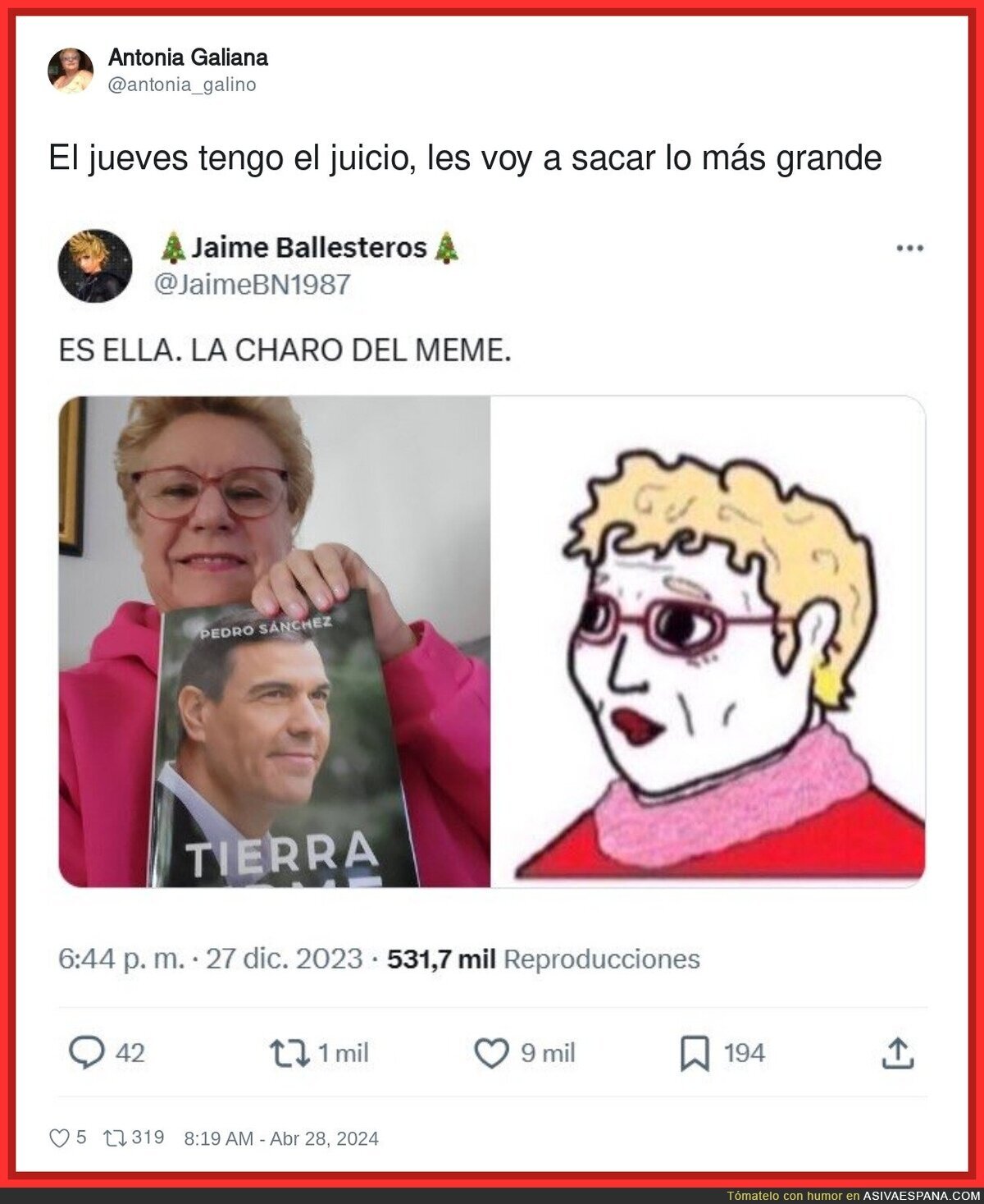 La Charo del PSOE ha aparecido