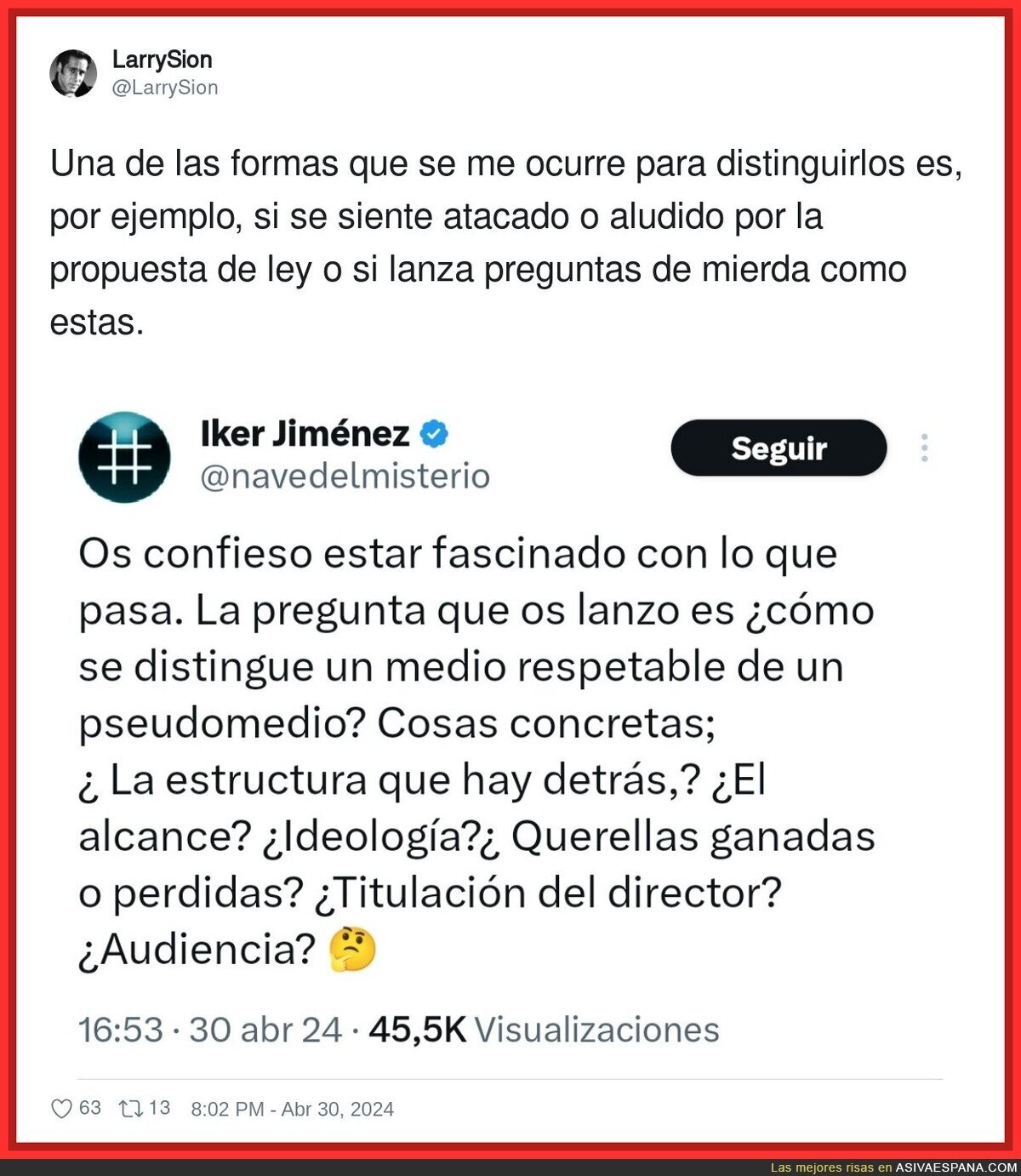 Las dudas de Iker Jiménez