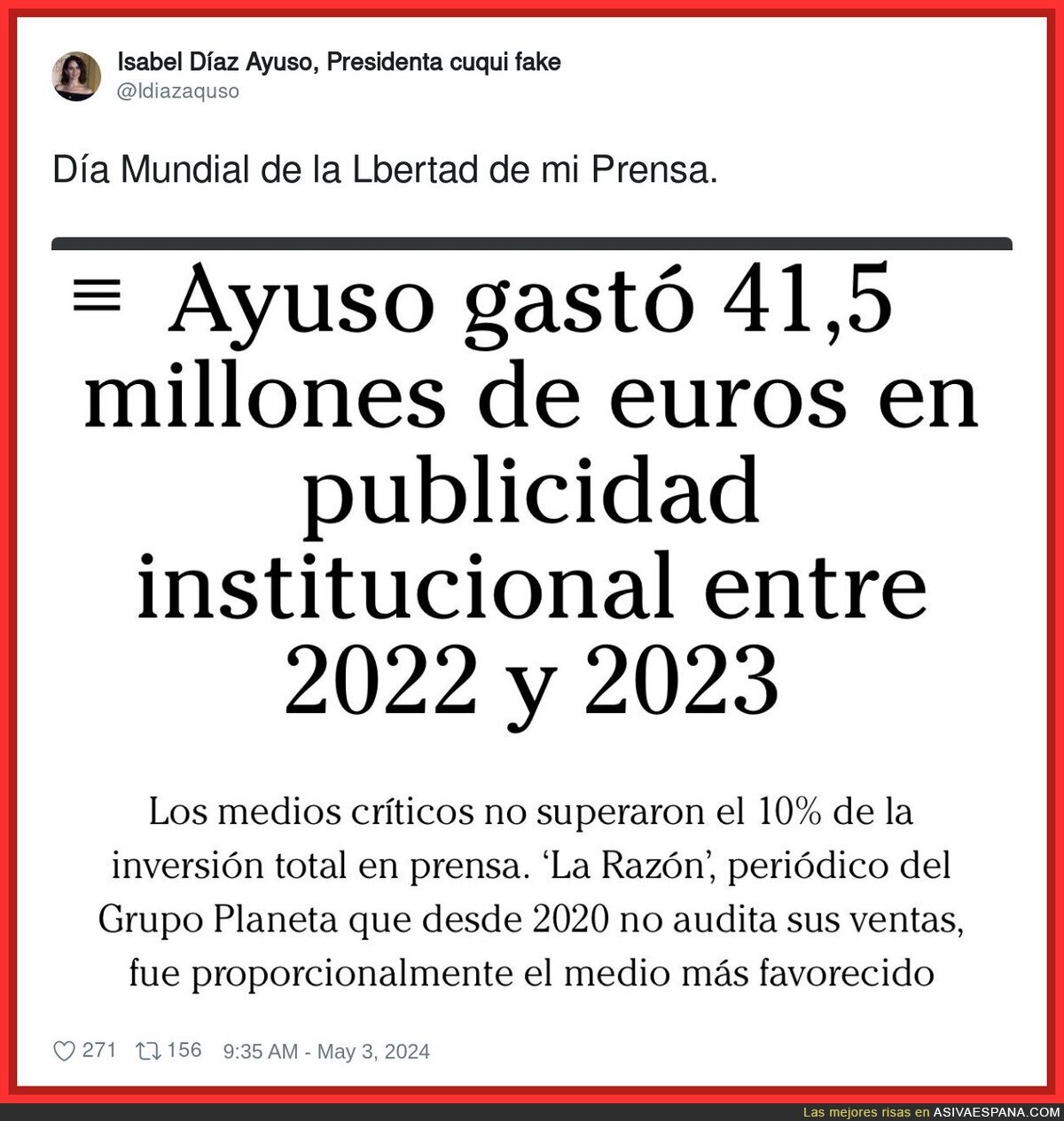 Es el día de Ayuso