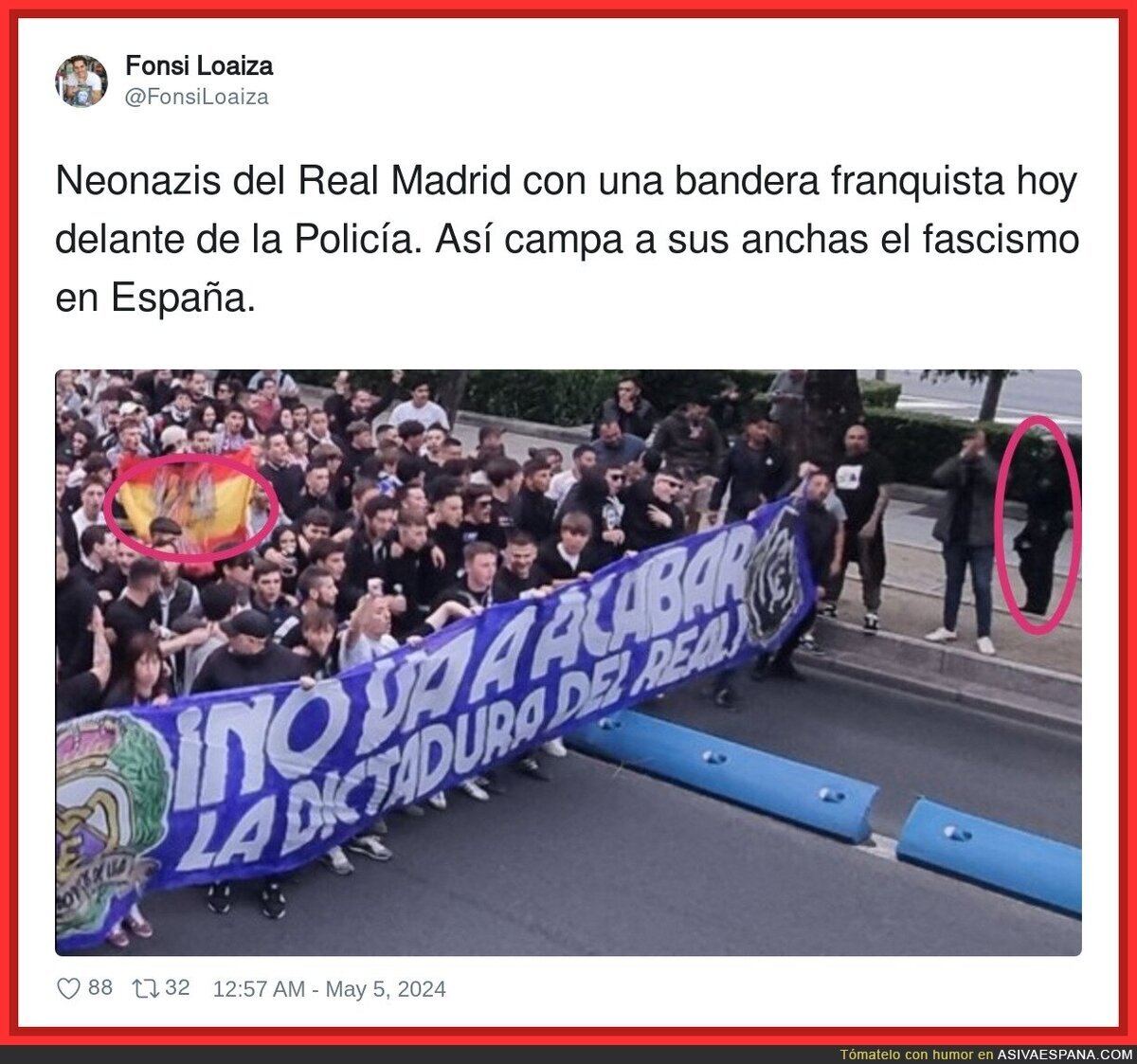 El fascismo tiene vía libre en España