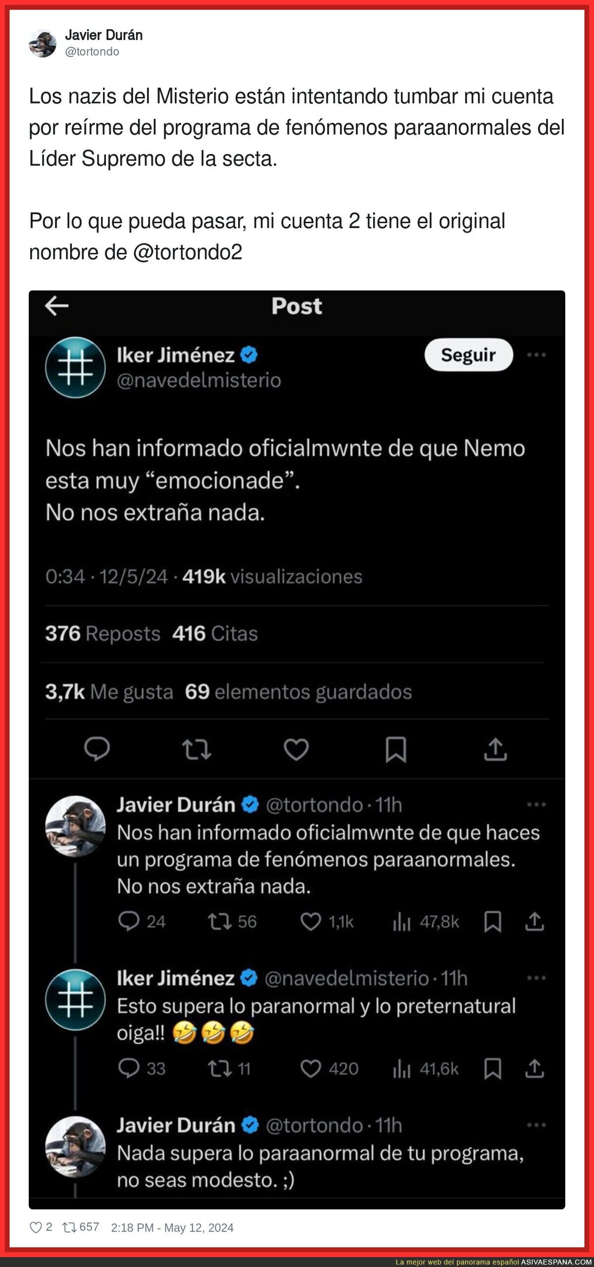 Algo me dice que Iker Jiménez no ha pillado el mensaje