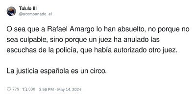 Surrealista lo de la justicia con Rafael Amargo