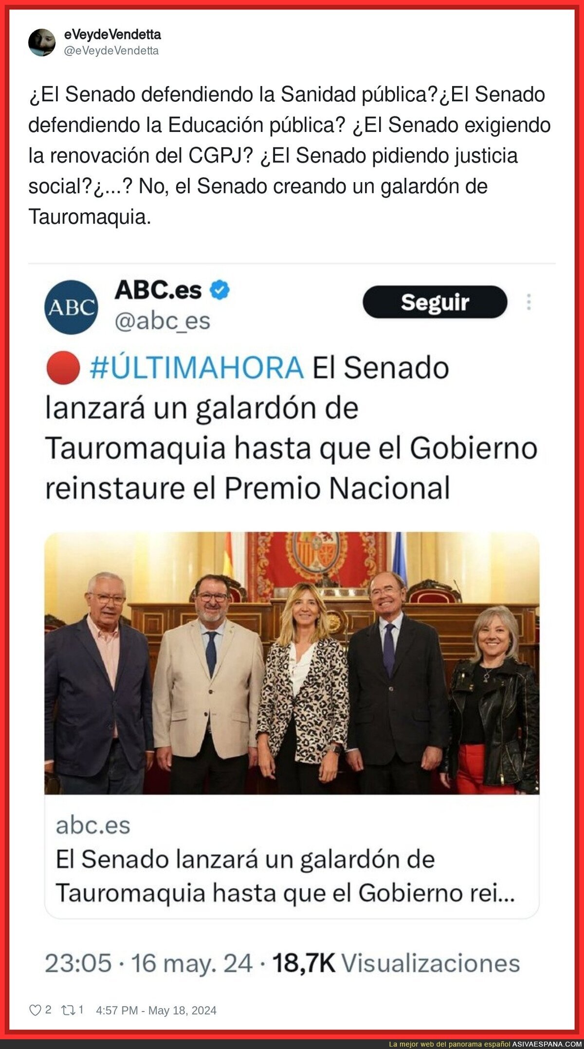 Surrealista lo de El Senado