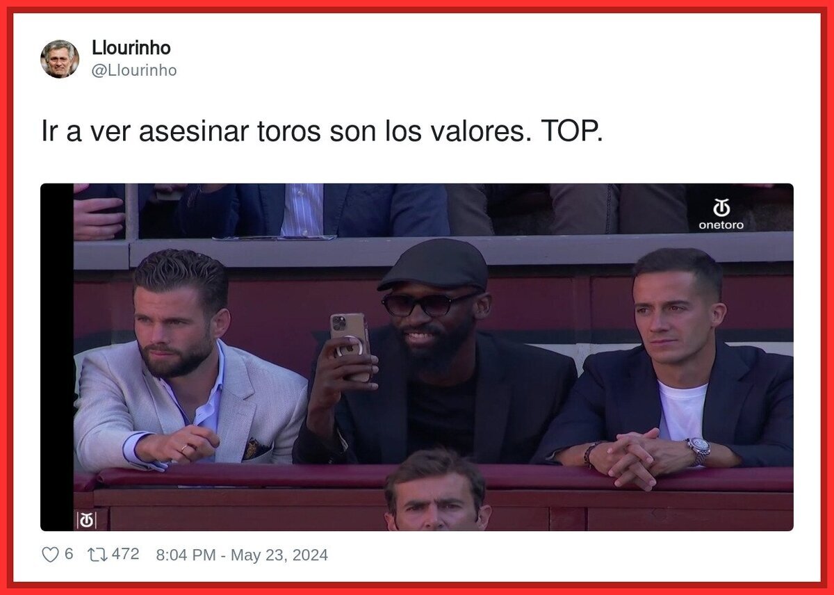 ¿Qué hace Rudiger viendo matar toros?