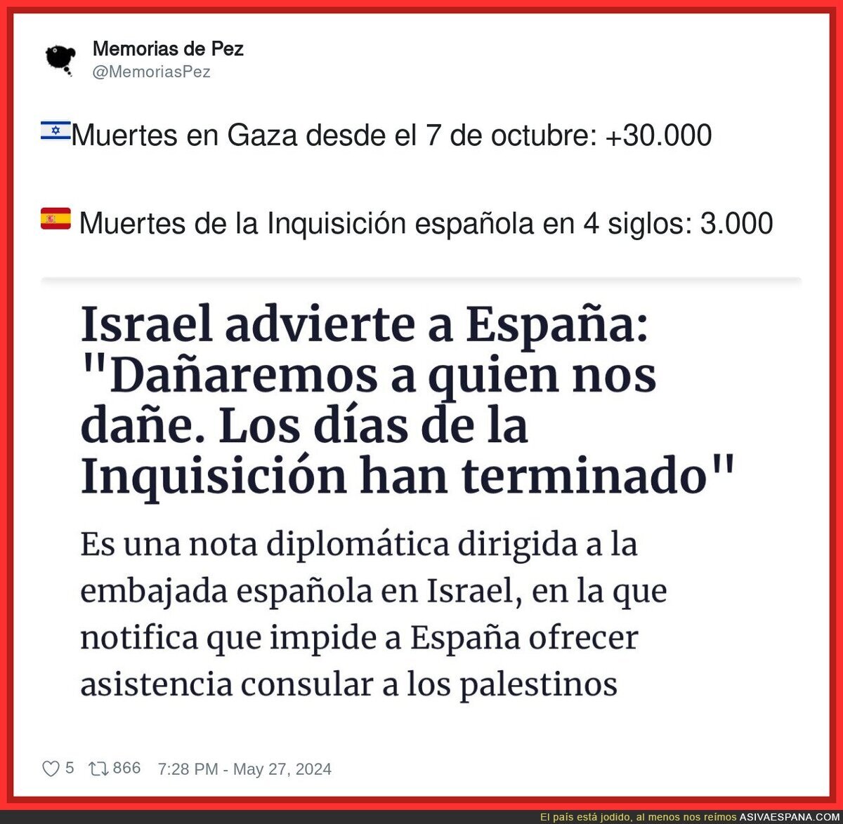 Israel ha superado de sobras a la Inquisición