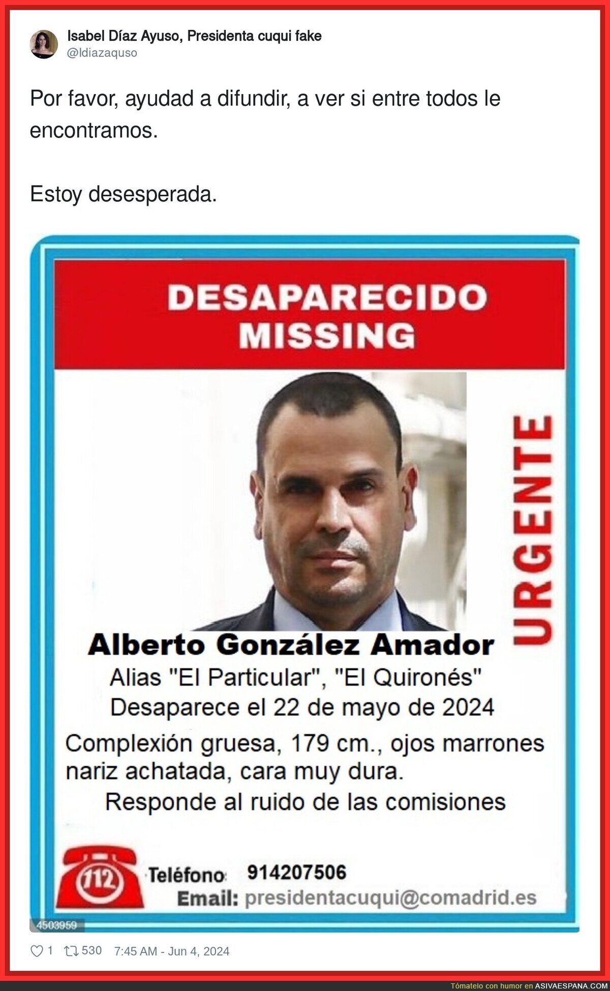 Un señor desaparecido