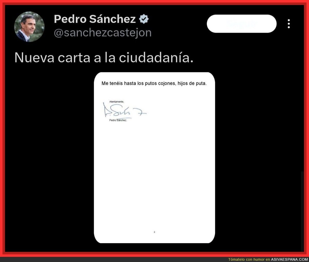 Pedro Sánchez está desatado