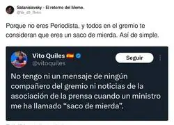 Vito Quiles no se ha enterado que no es periodista