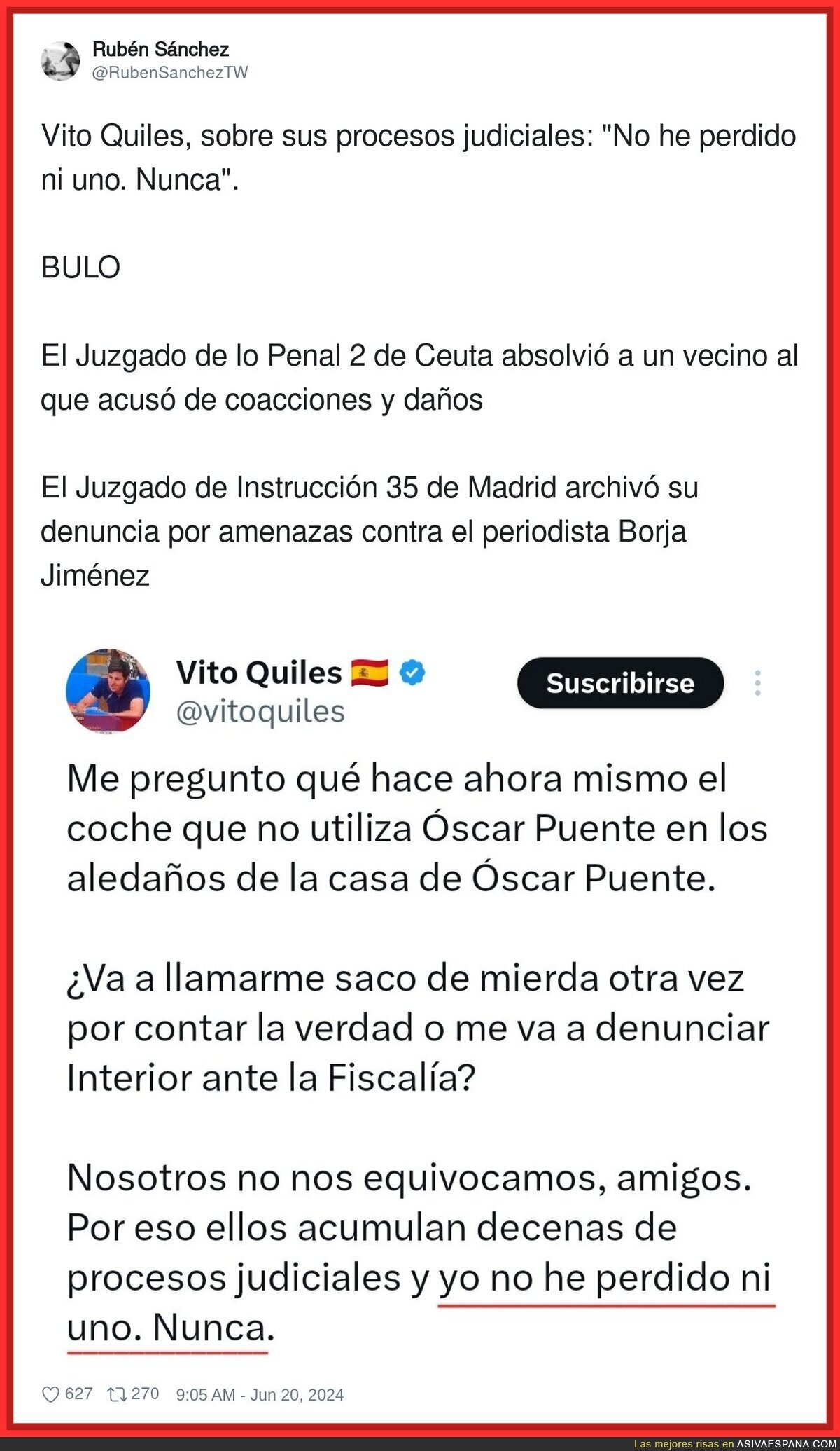 Vito Quiles no puede dejar de mentir