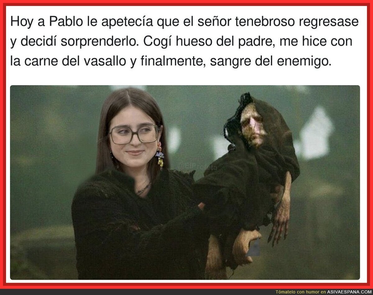 A Pablo le apetecía algo muy oscuro