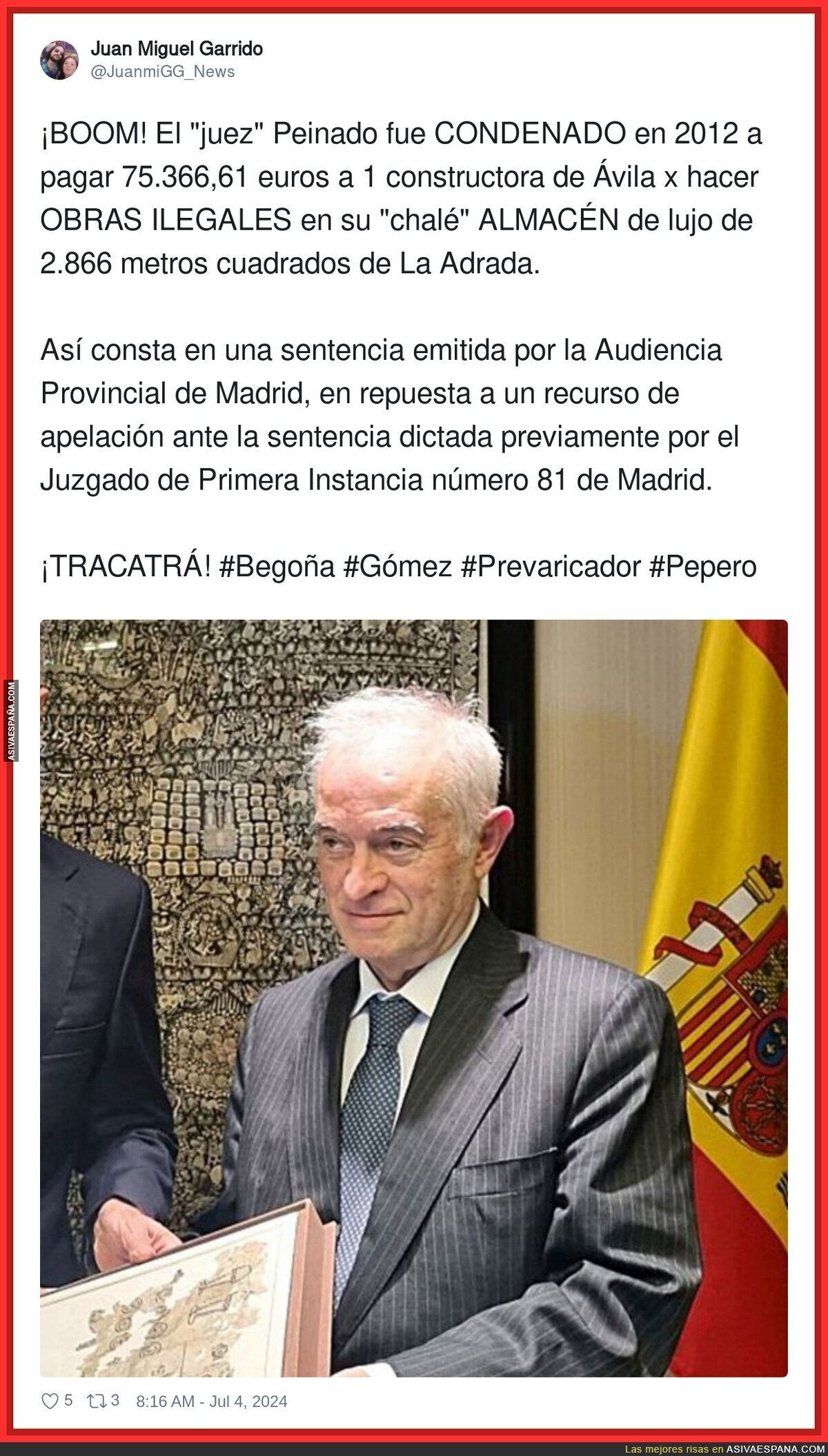 El "juez" Peinado y sus ilegalidades