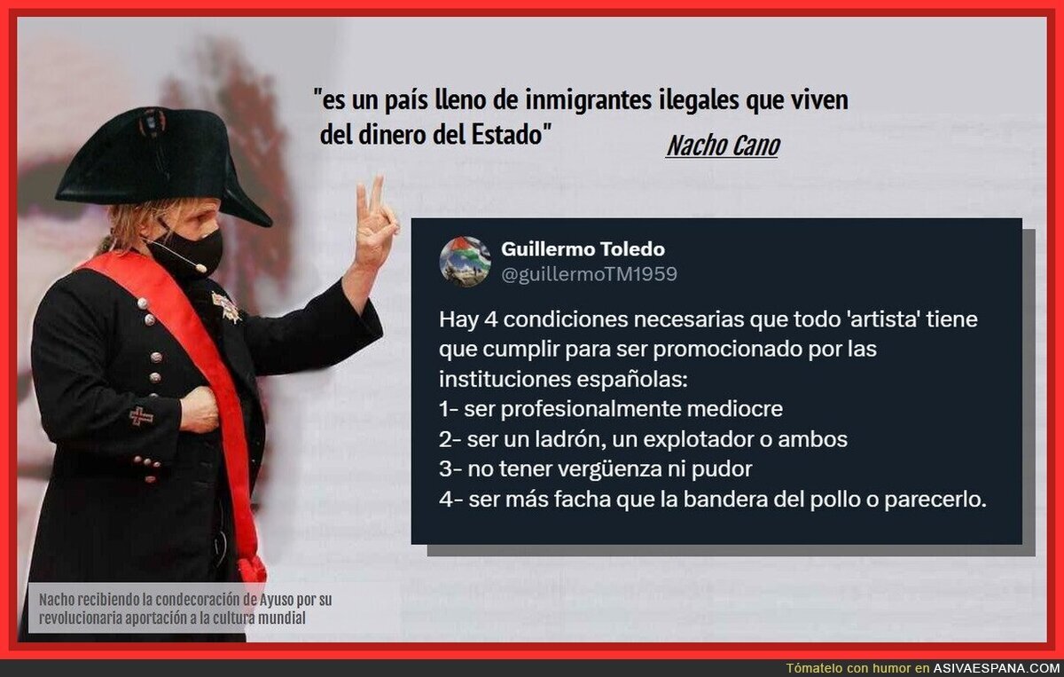 Dice Nacho 'nosequé' de las paguitas a los inmigrantes. El que iba a construir la pirámide azteca en un solar cedido por el Ayto.