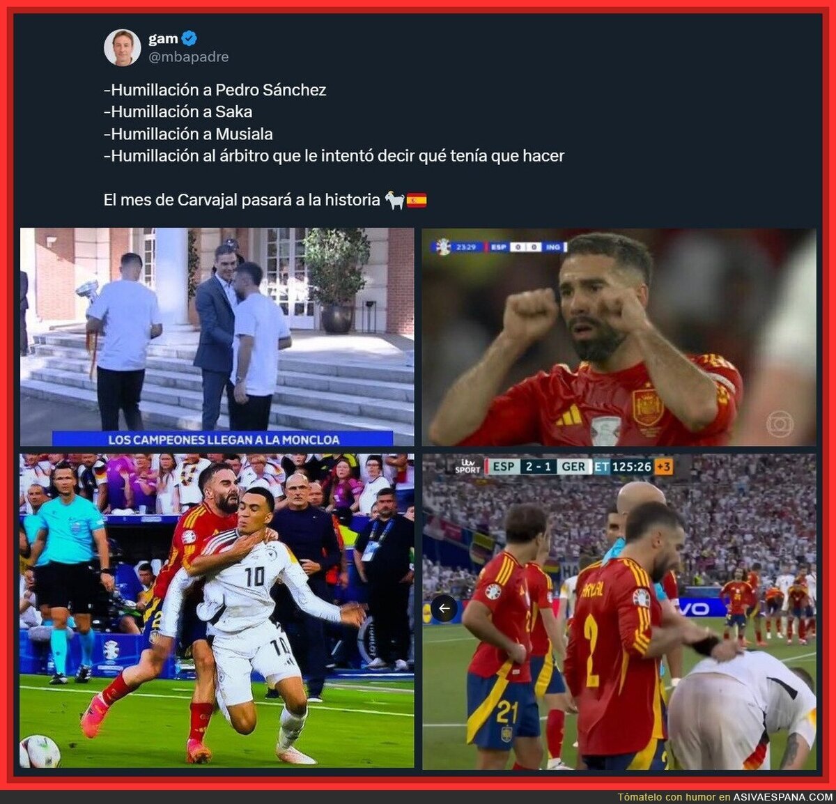 Carvajal, extremo derecha nacional