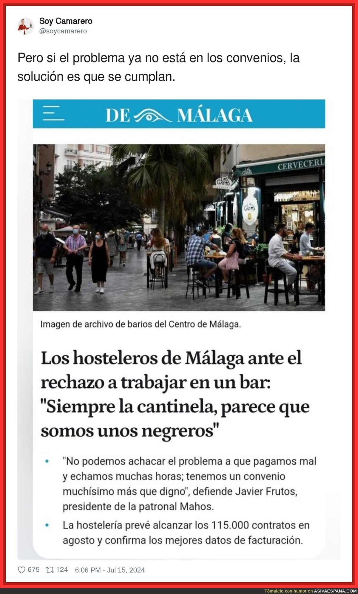 El problema de la hostelería