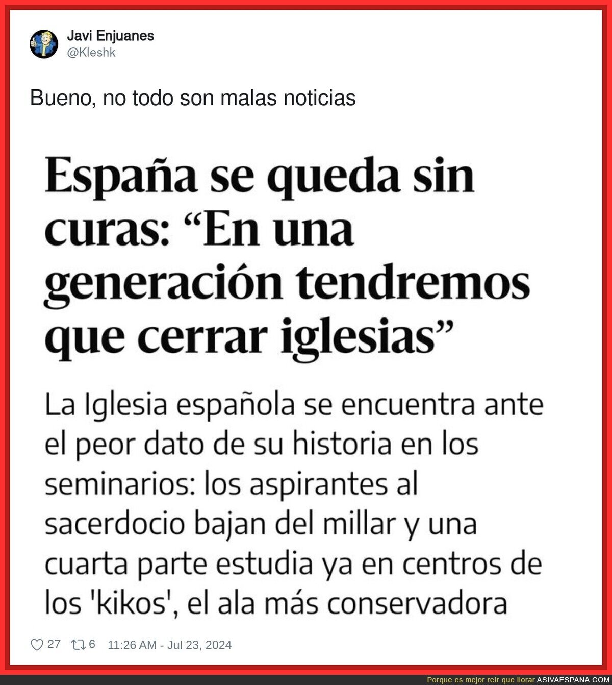 La España religiosa del futuro está complicada