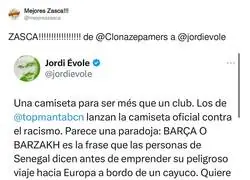 Jordi Évole ha quedado retratado con las camisetas de los Top Manta