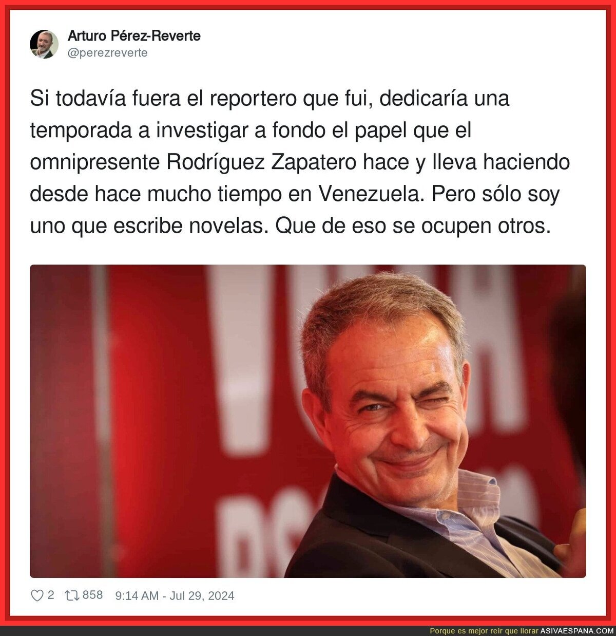 Las relaciones de Zapatero en Venezuela