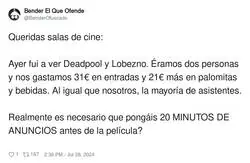 Ir al cine es un lujo de millonarios