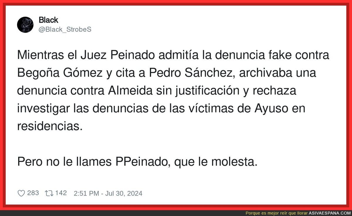 Sospechoso lo del Juez Peinado