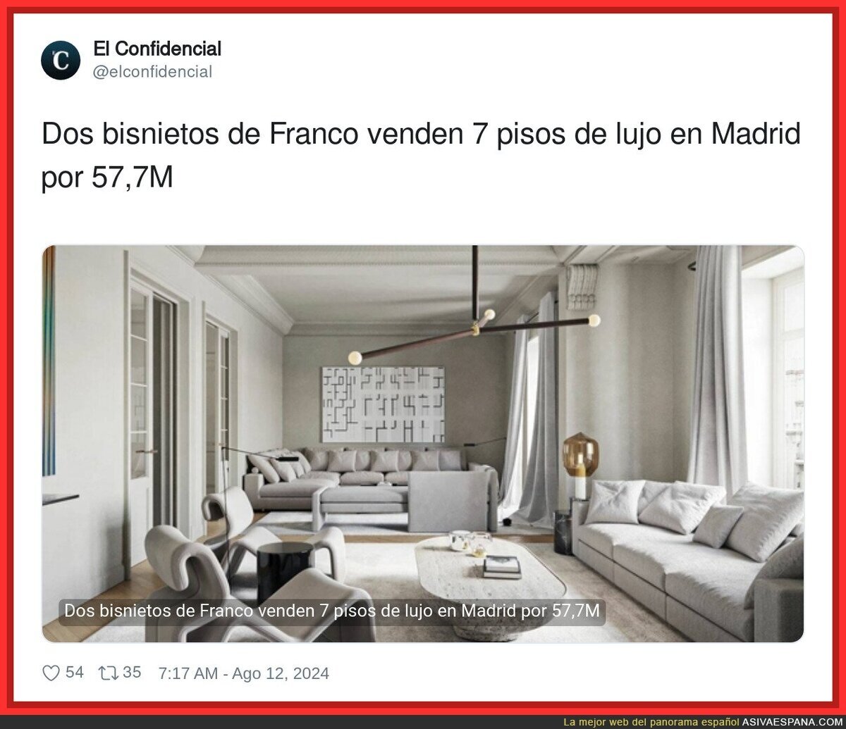 Que dura vida la de los Franco