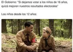 Cuidado con los niños a la hora de votar