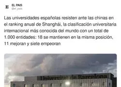 La UB sigue al frente como la mejor universidad española